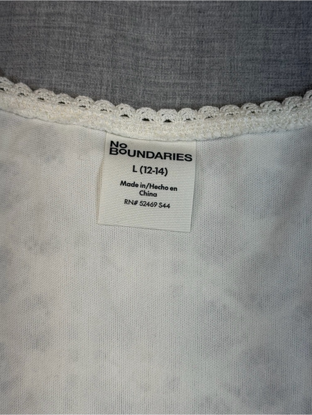 No Boundaries Cream Lace Square-Neck Short Sleeve Top - Picture 3 of 7